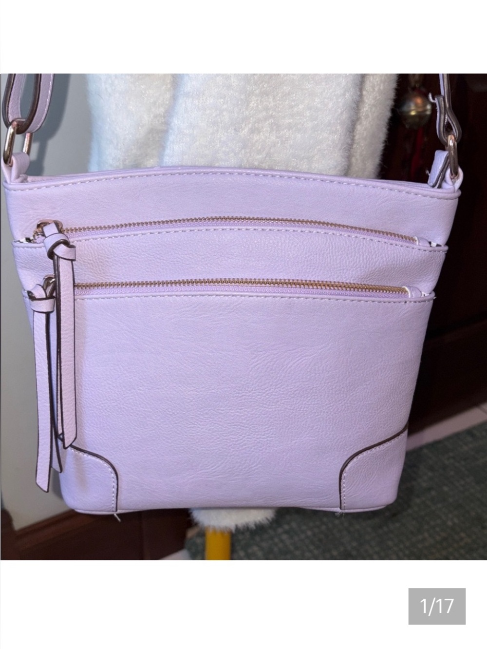 Fashionpuzzle Crossbody Bag  shoulder bag  convertible  vegan leather  lavender